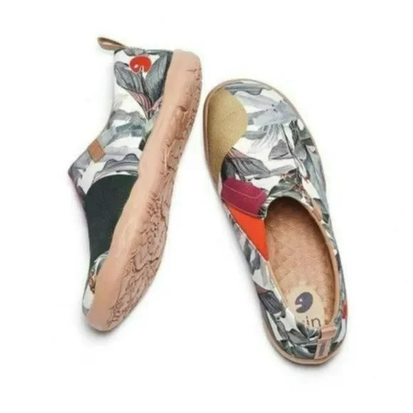NWT UIN Slip On Shoes Canvas Comfortable Loafers Jungle - Picture 3 of 12